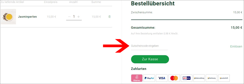 Gib deinen Temial Rabattcode hier ein Deinen Temial Gutscheincode löst du im Warenkorb ein