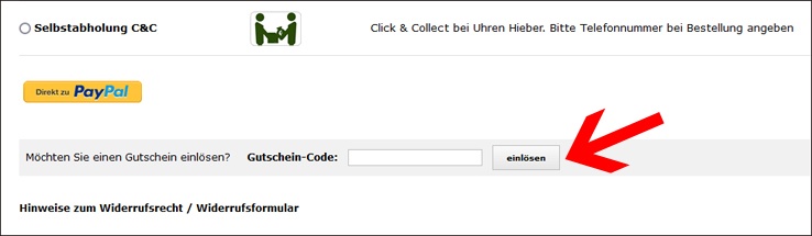 Verwende den uhrendirect Rabattcode im Bestellvorgang Den uhrendirect Gutschein kannst du im Bestellprozess verwenden