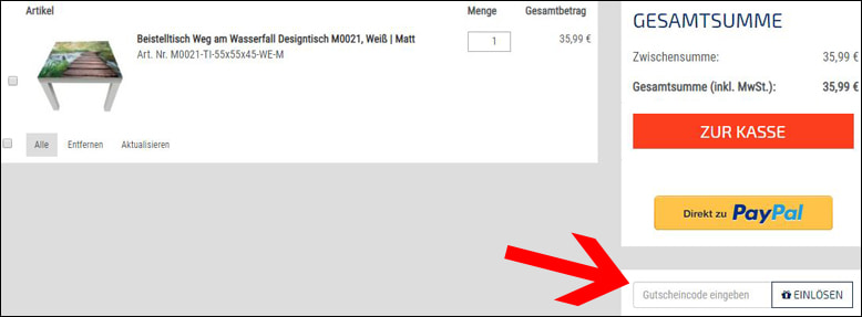So kannst du deinen Rabattcode im Warenkorb anwenden So kannst du deinen Rabattcode im Warenkorb anwenden