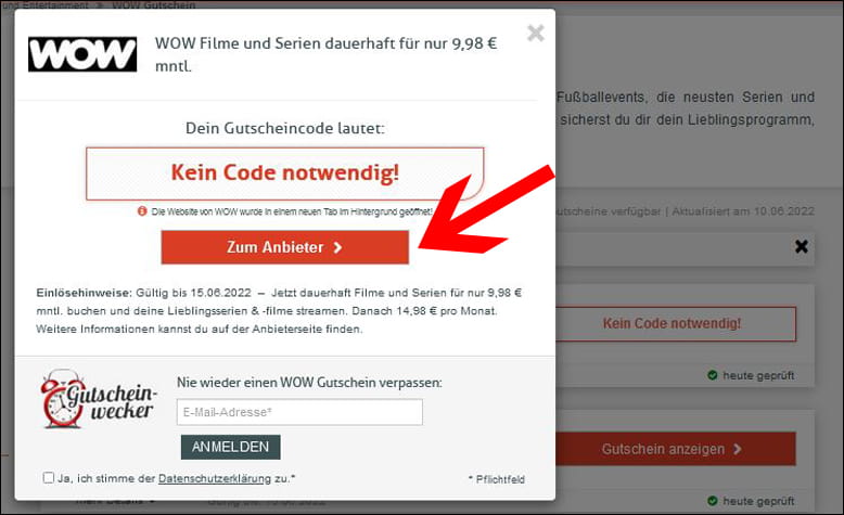 Zu den Angeboten gelangst du direkt über unseren Gutschein Mit einem WOW Coupon sparen