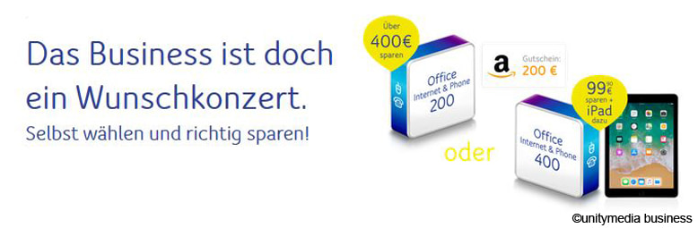 Mit Unitymedia Business ist Telefonie und Internet ein Wunschkonzert Mit einem Unitymedia Business Gutschein ist Telefonie und Internet ein Wunschkonzert