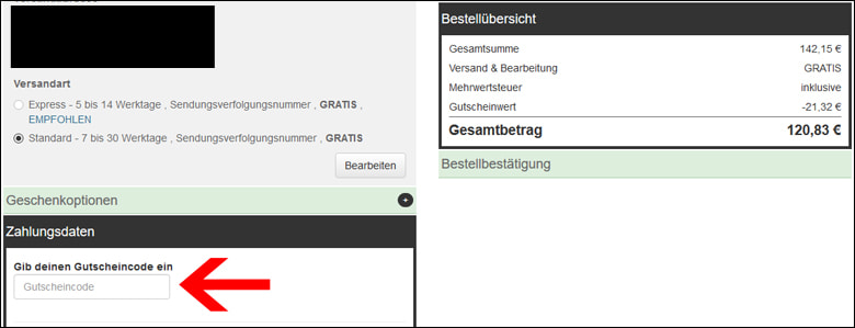 Den YesStyle Gutschein im Warenkorb einlösen Einen YesStyle Coupon-Code eingeben