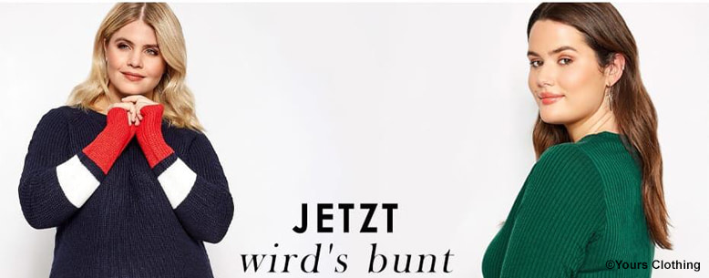 Yours Clothing - Jetzt wird's bunt Spare mit einem Yours Clothing Rabattcode