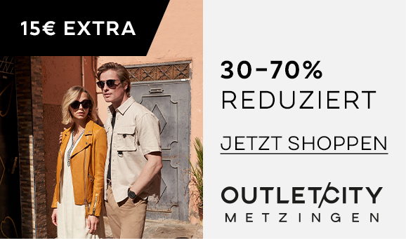 15 € Rabatt auf alles bei OUTLETCITY.COM