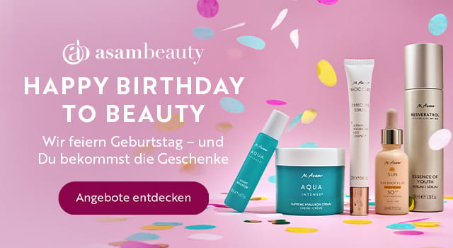 Bis zu 51% Rabatt auf zahlreiche Artikel im asambeauty Birthday Sale