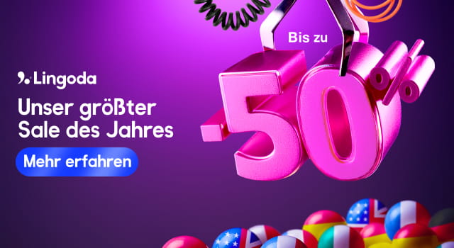 Bis zu 50% Rabatt bei Lingoda