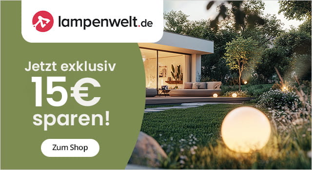 15 € Rabatt auf fast alles bei Lampenwelt