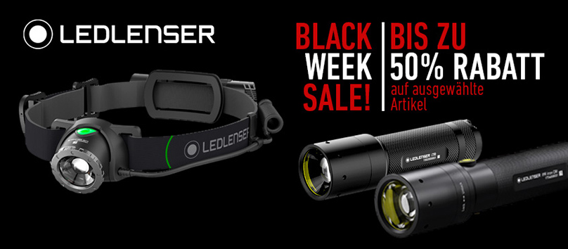Black Week bei Ledlenser Lampen von Ledlenser