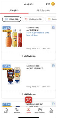 Die Coupons in der Kaufland Card App Die Coupons in der Kaufland Card App