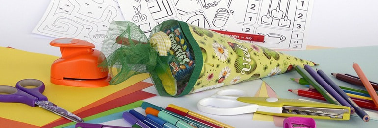 Schultüten gibt es in allen möglichen Varianten Schultüte finden