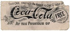 Erste Coupon-Kampagne von Coca Cola