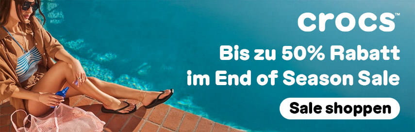 Bis zu 60% Rabatt auf Artikel im End of Season Sale von Crocs
