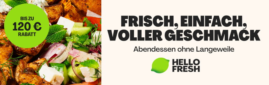 Jetzt Rabatt bei Hellofresh sichern