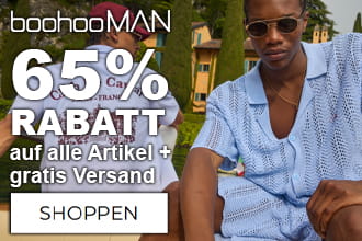 65% boohooMAN Aktionscode für alle Artikel + gratis Versand