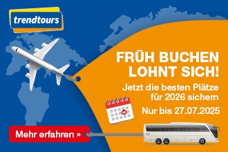 trendtours Gutscheincode für bis zu 1.000 € Rabatt p.P.